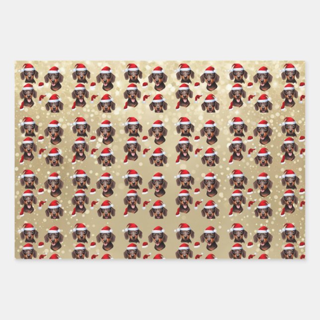 Mini Dachshund Holiday Paper (Front)