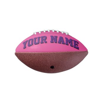 Mini Dark Pink And Purple Personalized Football by MINI_FOOTBALLS at Zazzle