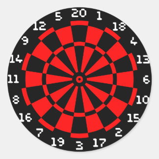 Mini DartBoard Classic Round Sticker
