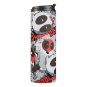 Mini Deadpool Imposter Pattern Thermal Tumbler (Rotated Left)