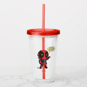 Mini Deadpool in Armor Acrylic Tumbler