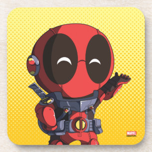 Mini Deadpool in Armor Beverage Coaster