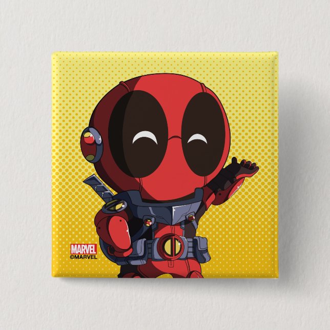 Mini Deadpool in Armor Button (Front)