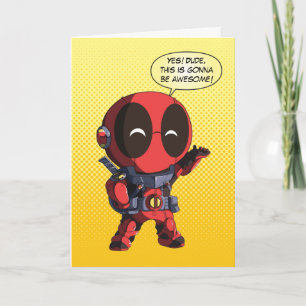 Mini Deadpool in Armor Card
