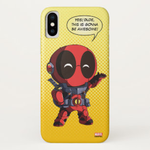 Mini Deadpool in Armor iPhone X Case