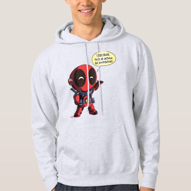 Mini Deadpool in Armor Hoodie (Front)