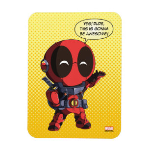 Mini Deadpool in Armor Magnet