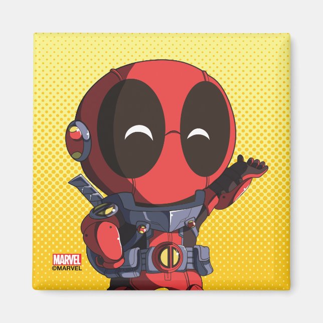 Mini Deadpool in Armor Magnet (Front)