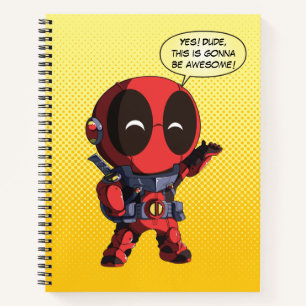 Mini Deadpool in Armor Notebook