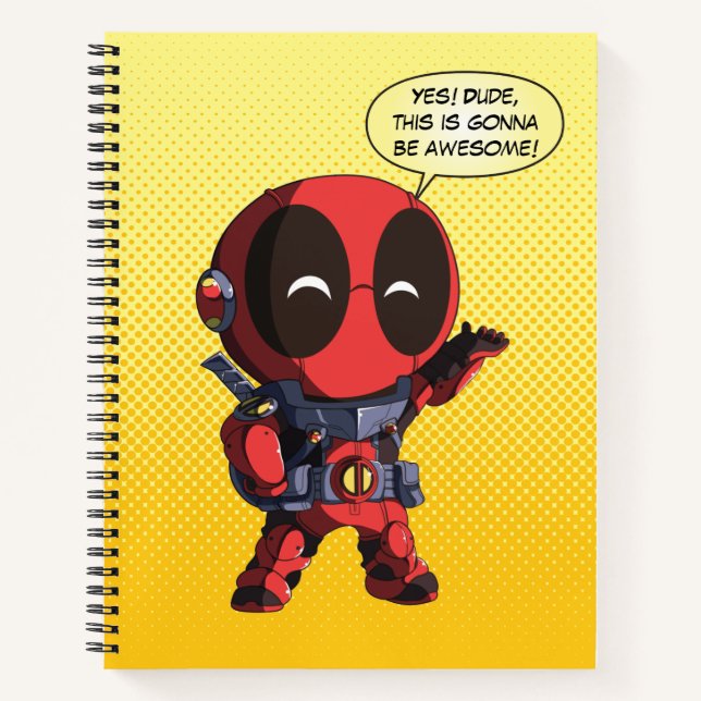 Mini Deadpool in Armor Notebook (Front)