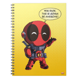 Mini Deadpool in Armor Notebook