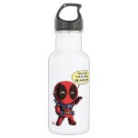 Mini Deadpool in Armor Stainless Steel Water Bottle