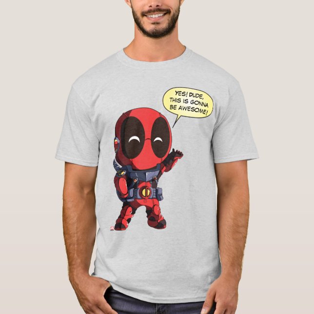 Mini Deadpool in Armor T-Shirt (Front)