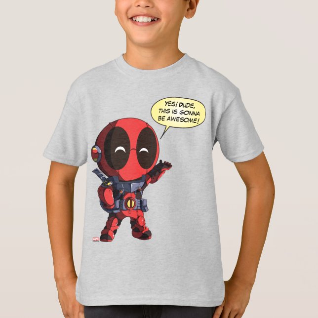 Mini Deadpool in Armor T-Shirt (Front)