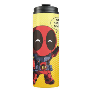 Mini Deadpool in Armor Thermal Tumbler