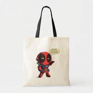 Mini Deadpool in Armor Tote Bag