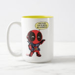 Mini Deadpool in Armor Two-Tone Coffee Mug