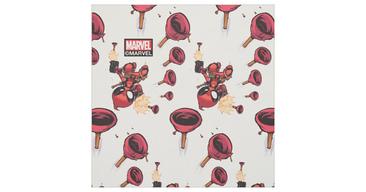 Mini Deadpool Spiral Dart Attack Fabric Zazzle