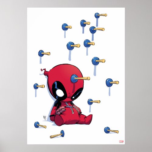 Mini Deadpool Suction Cup Darts Poster