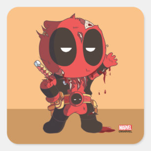 Mini Deadpool Survivor Square Sticker