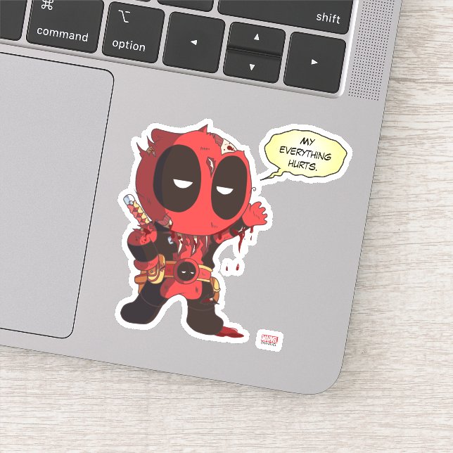 Mini Deadpool Survivor Sticker (Detail)