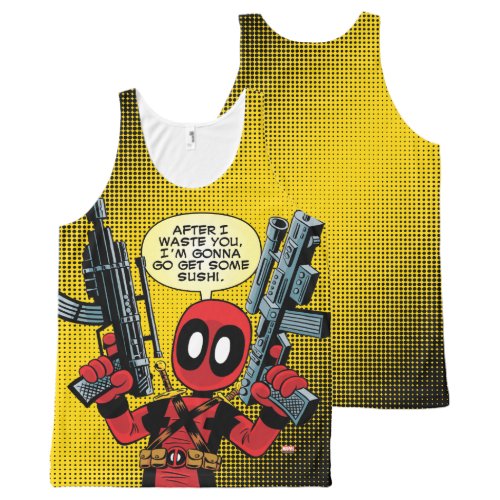 Mini Deadpool With Guns All_Over_Print Tank Top