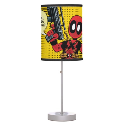 Mini Deadpool With Guns Table Lamp