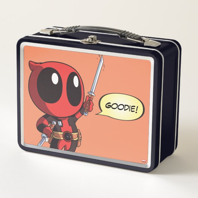 Mini Deadpool With Two Swords Adult Lunchbox (Front)