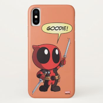 Mini Deadpool With Two Swords Iphone X Case by deadpool at Zazzle