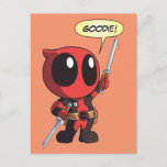Mini Deadpool With Two Swords Postcard