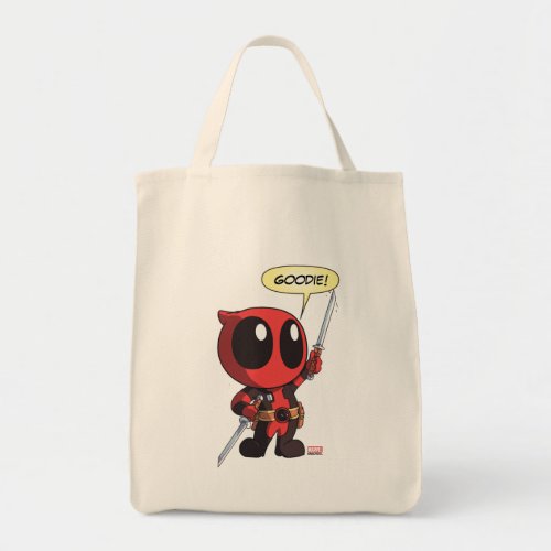 Mini Deadpool With Two Swords Tote Bag