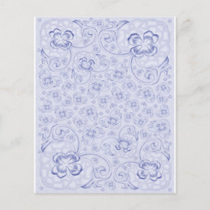 Mini Doublesided paper Pastel blue floral