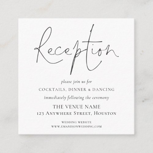 MINI Elegant Script Wedding Reception Details