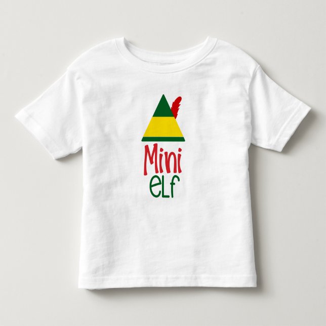 MINI Elf Baby Kids Christmas Holiday Family Fun Toddler T-shirt (Front)