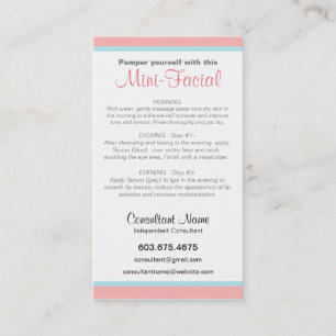 Mini-Facial Instruction Card
