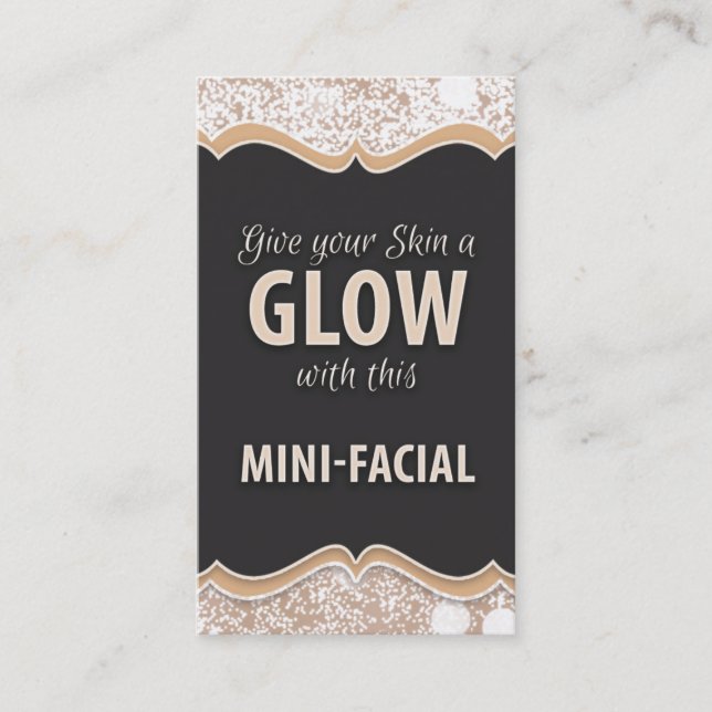 Mini-Facial Instruction Card - GLOW (Front)