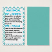 Mini Facial R +F card- R + F facial (Front & Back)