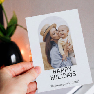 Mini Family Photo Winter Holiday Note Card