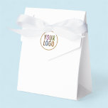 Mini Favor Gift Bag with Ribbon Custom Logo & Text Favor Boxes<br><div class="desc">Easily personalize this mini favor gift bag with your own business logo, text, and colors. It's perfect for small gift items and favors such as candy, jewelry, soaps, small product samples, etc. It's available in other ribbon colors, other box styles, and you can customize the color. Low minimum order quantity...</div>
