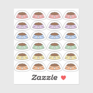 Mini Feed Cat Reminder Pet Food Bowl Bujo Planner  Sticker
