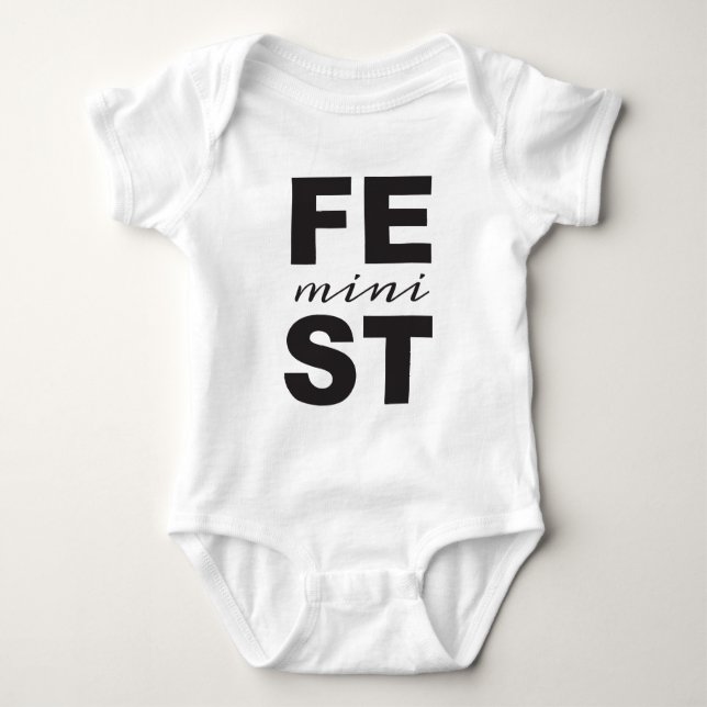 mini feminist baby bodysuit (Front)