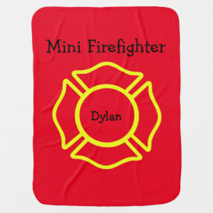 Mini Firefighter Baby Blanket