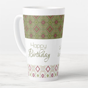 Mini Floral Happy Birthday Latte Mug