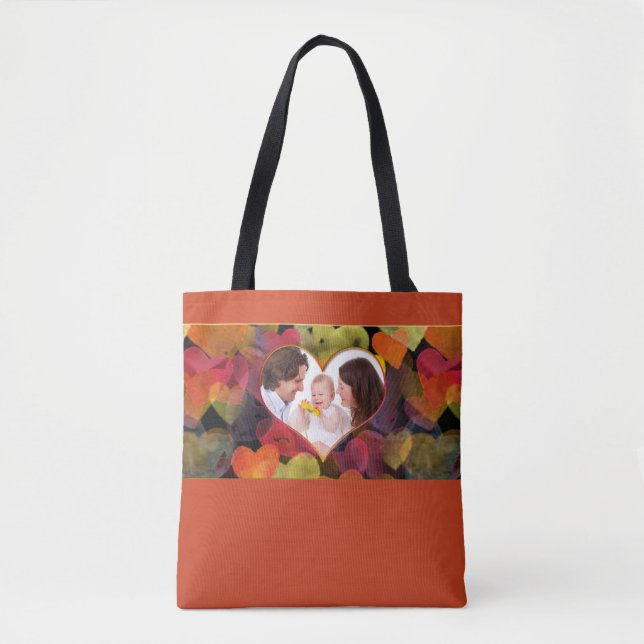 Mini Frame - Heart ART I + your Photo Tote Bag (Front)