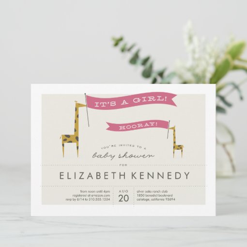 Mini Giraffes Invitation Zazzle