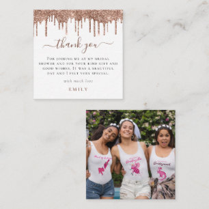 MINI Glitter Drip Photo Bridal Shower Thank You Note Card