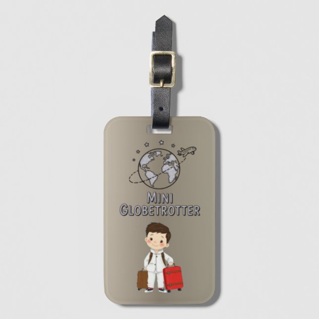 Mini Globetrotter  Luggage Tag (Front Vertical)