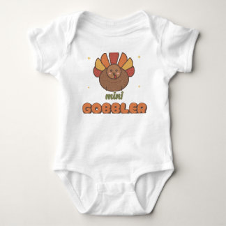 Mini Gobbler Baby Thanksgiving Turkey Bodysuit