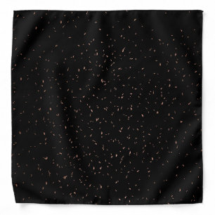 Mini Gold Star Patterns in Black Bandana