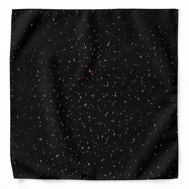 Mini Gold Star Patterns in Black Bandana (Front)